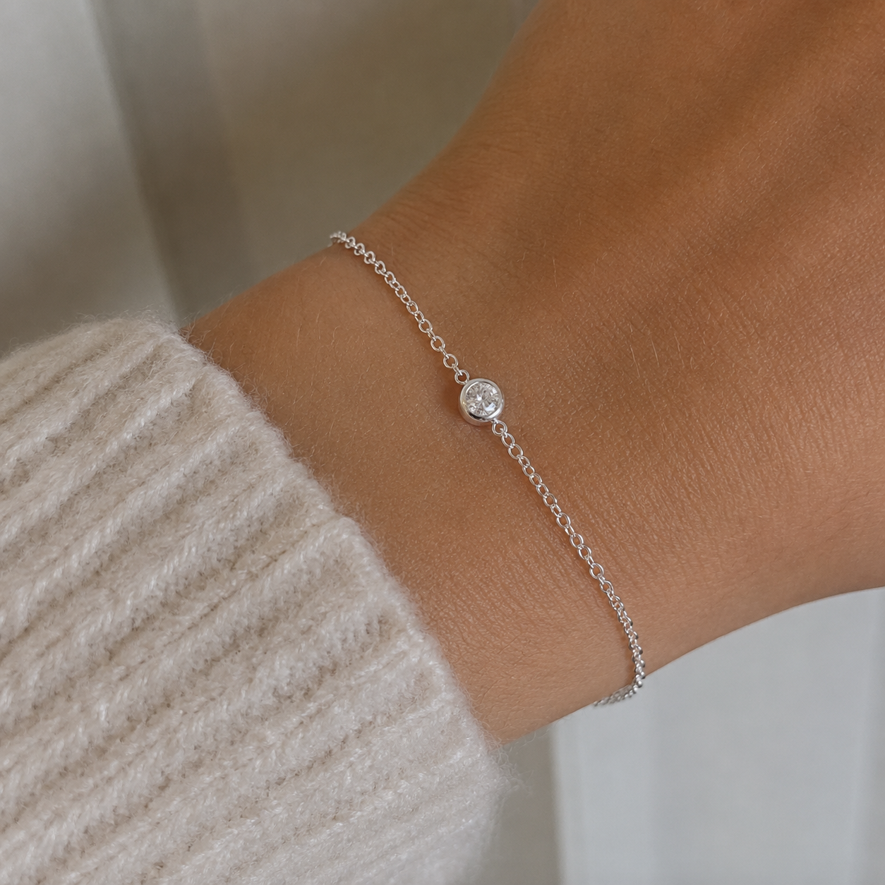 Solitaire Stacking Bracelet