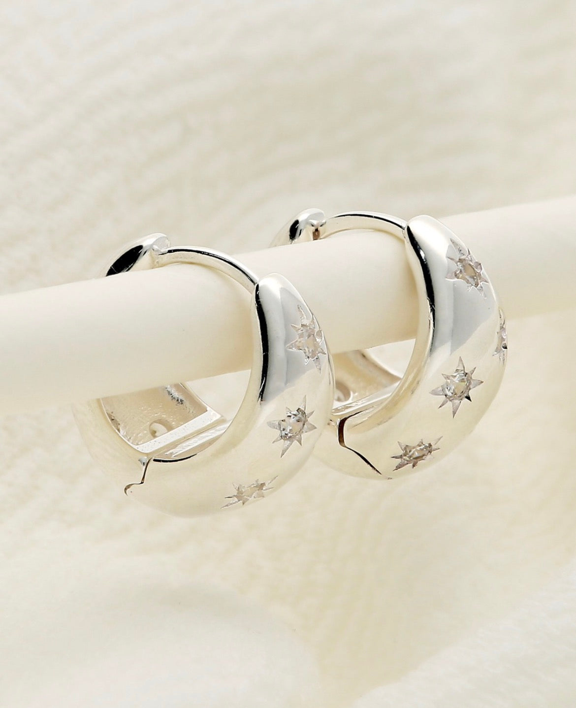 Starry Night Huggie Hoops