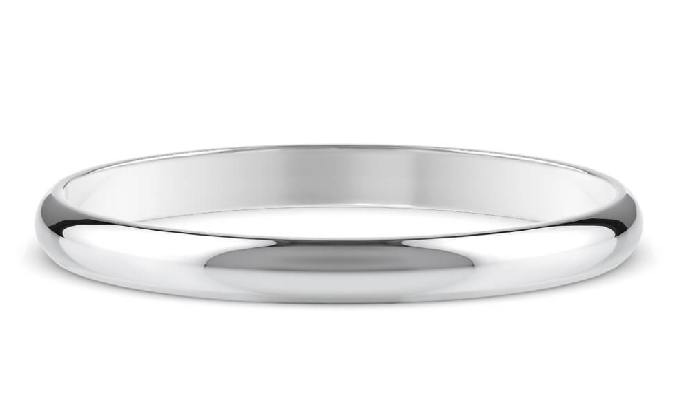 Argentium D Band Ring