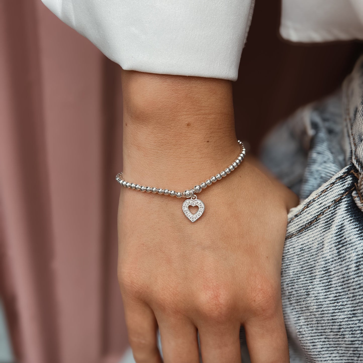 Open Heart Sparkle Bracelet