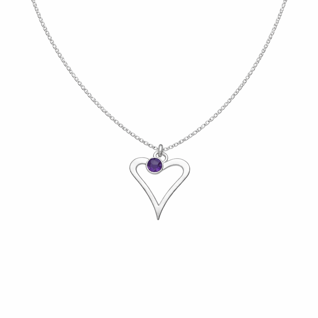 Birthstone Heart Necklace