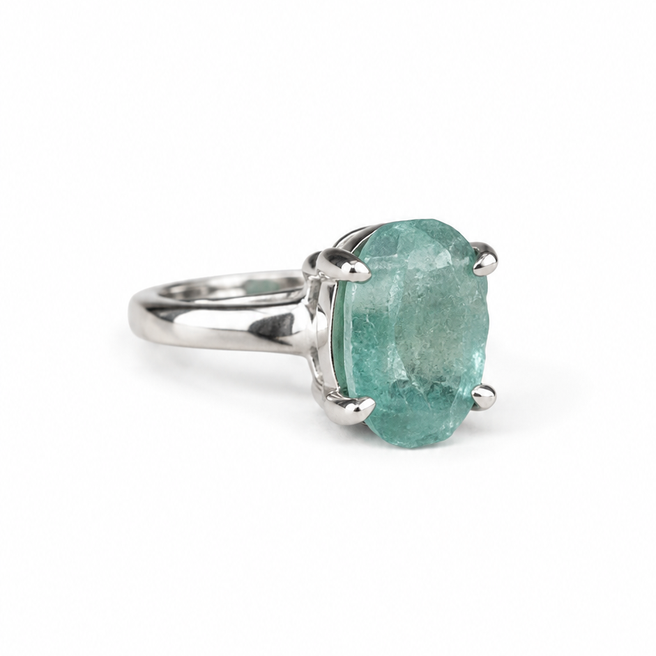 Crystal Lake Kyanite Treasure Sterling Silver Ring | Handmade Sterling Silver