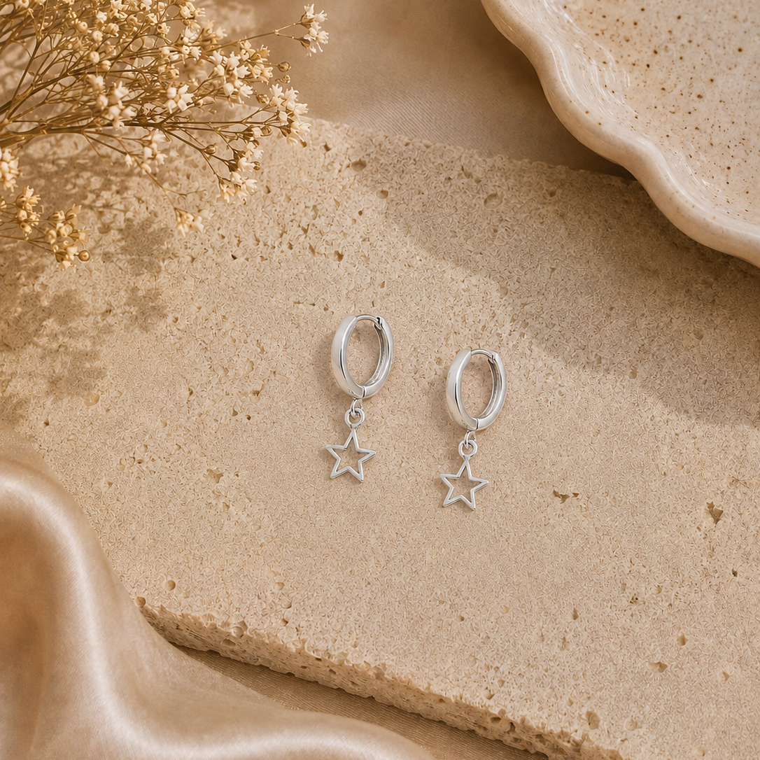 Stella Star Huggie Hoops