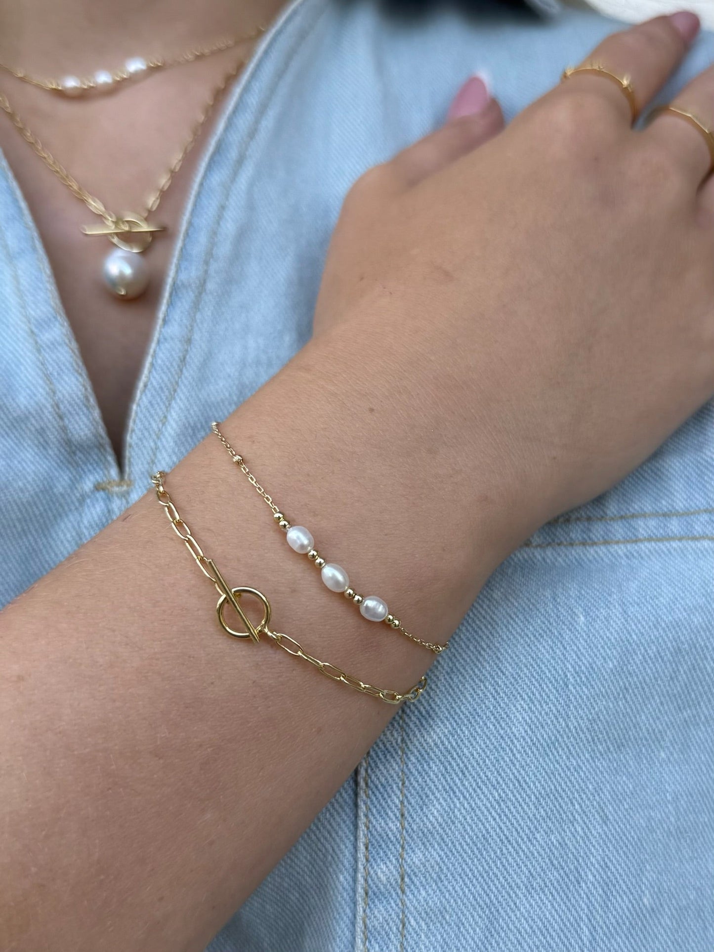 Triple Pearl Bracelet