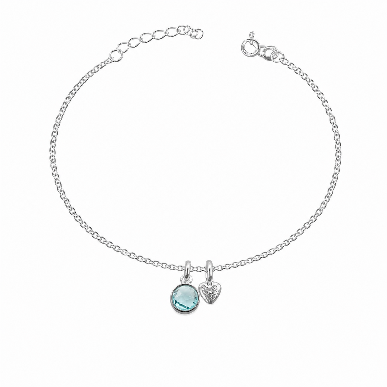 Birthstone Teeny Heart Bracelet