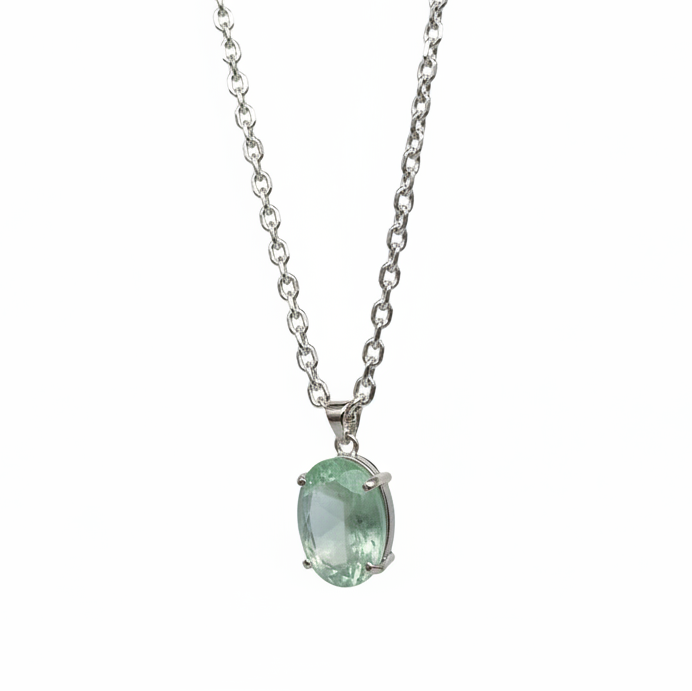 Aquamarine Cable Chain Necklace