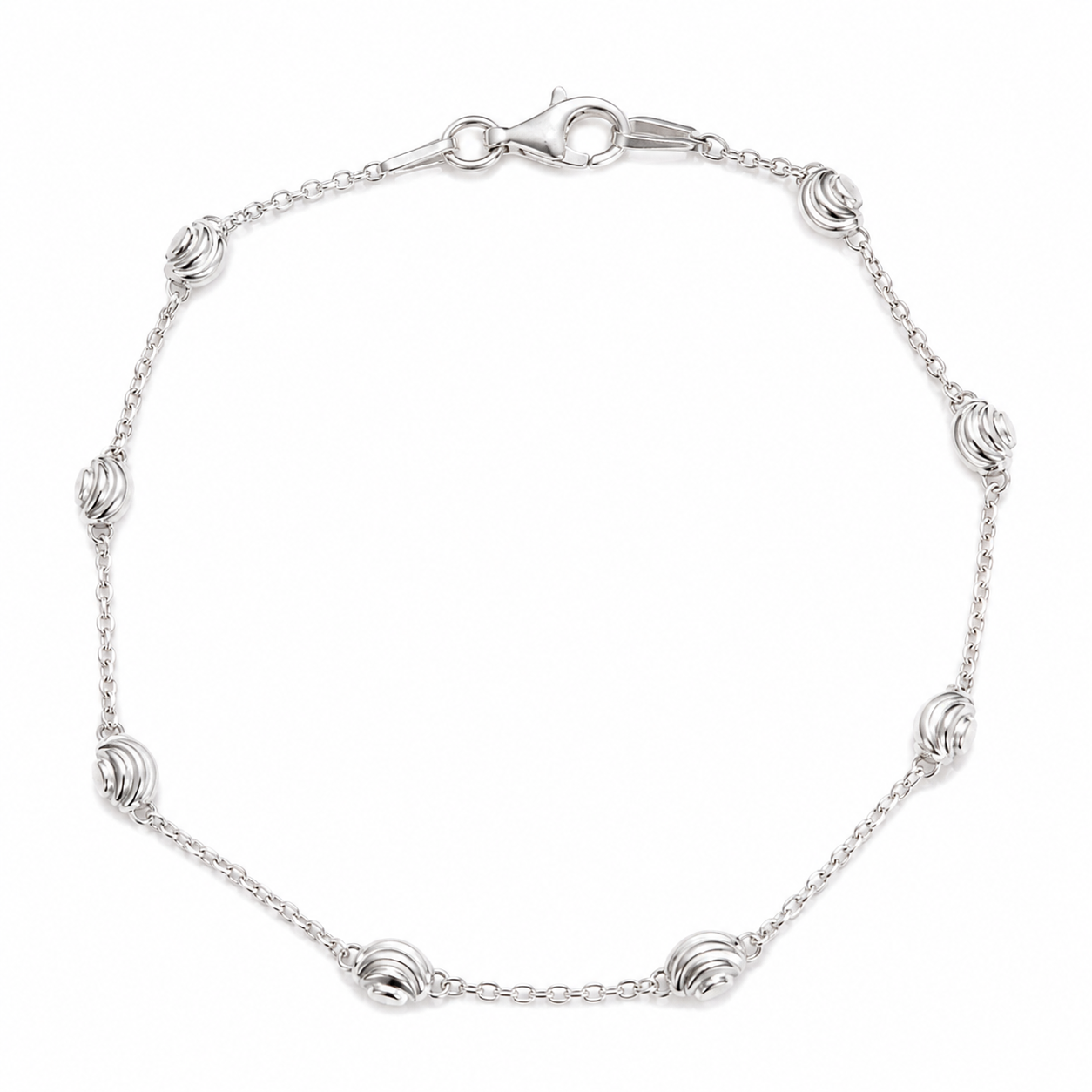 Diamond Cut Oval Bracelet