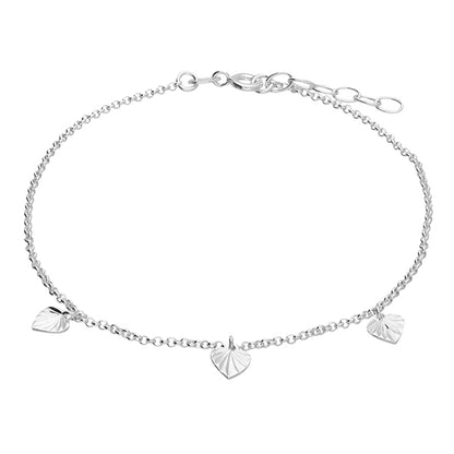 Triple Heart Cut Dimond Anklet