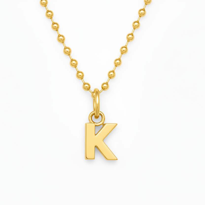 Birthstone Initial Necklace