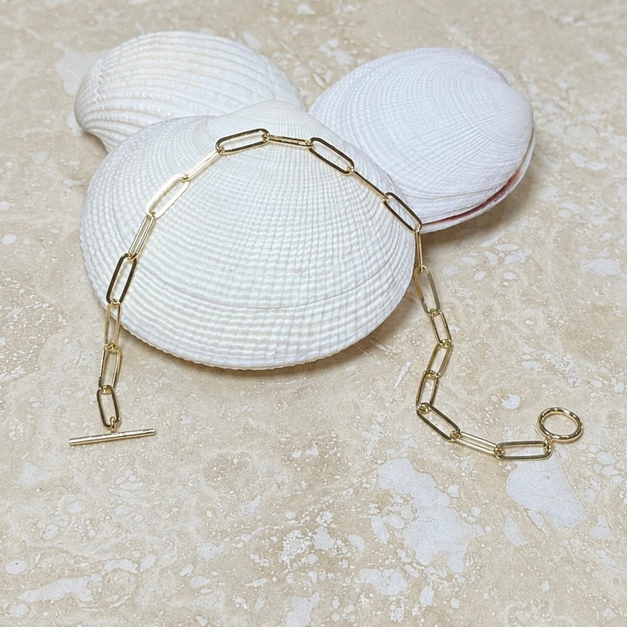 T-Bar Paper Clip Chain Bracelet
