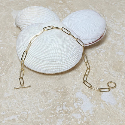 T-Bar Paper Clip Chain Bracelet