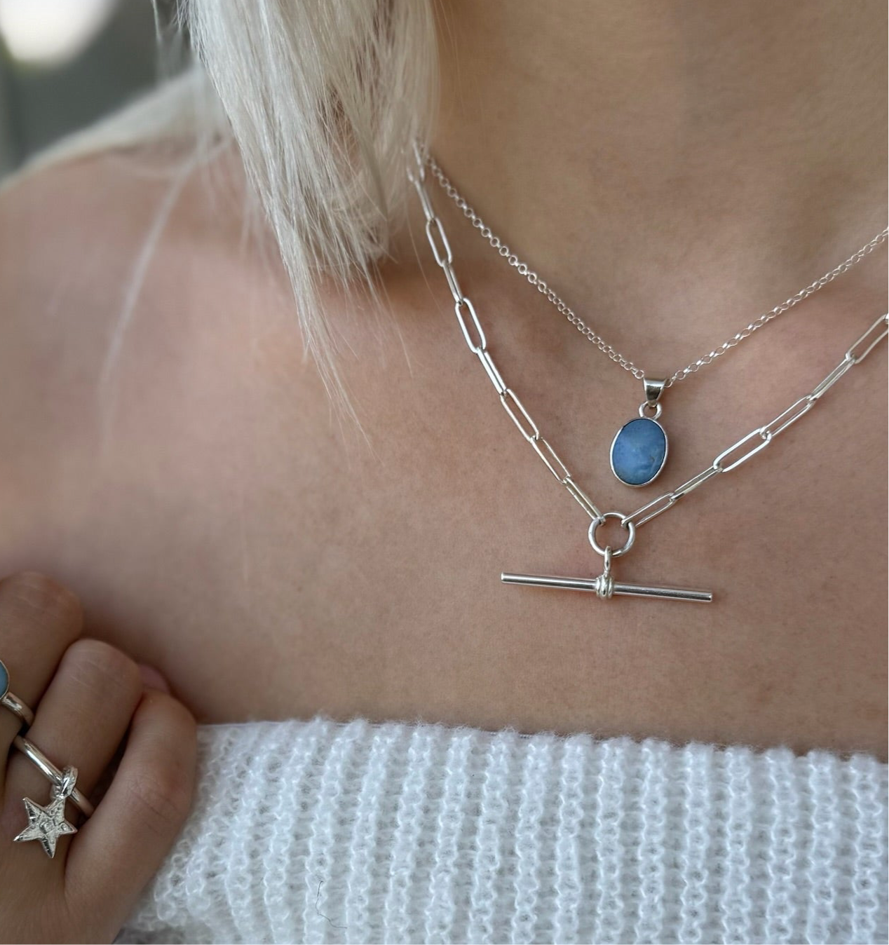 T-Bar Trace Chain Necklace