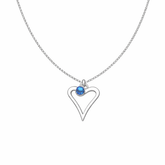 Birthstone Heart Necklace