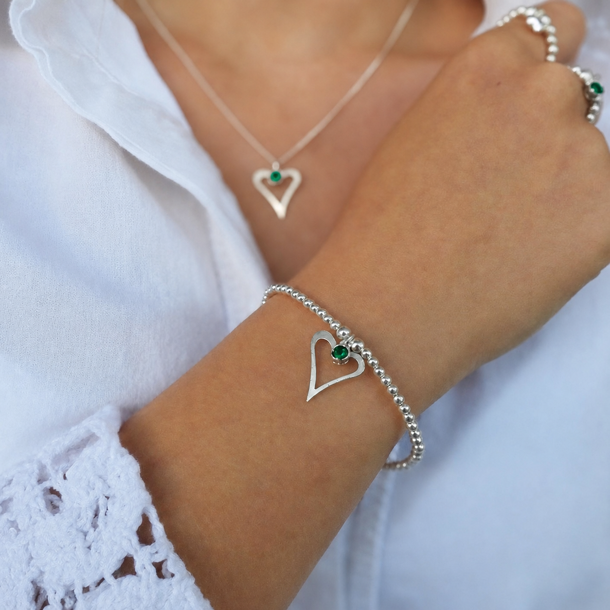 Birthstone Heart Necklace