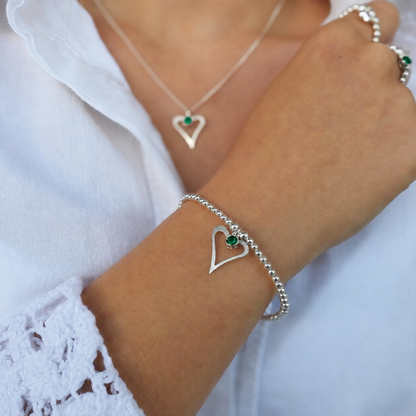 Birthstone Heart Necklace