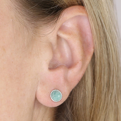 Amazonite Twist Studs