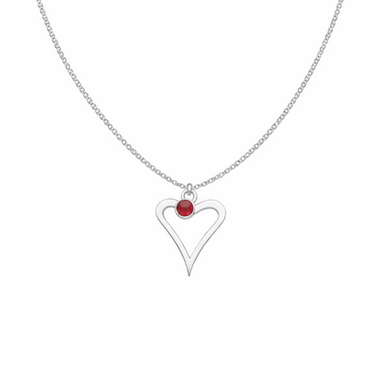 Birthstone Heart Necklace