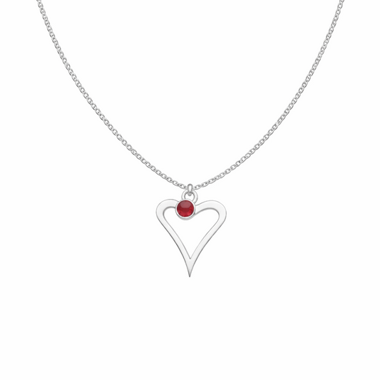Birthstone Heart Necklace