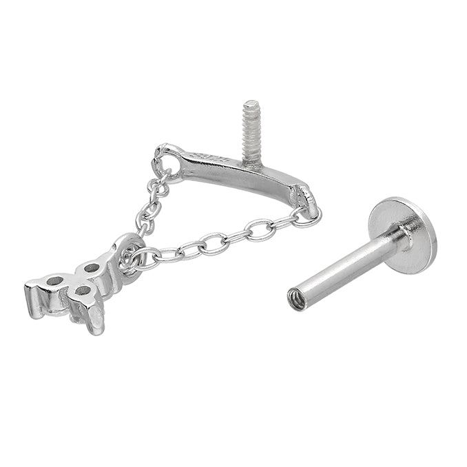 Chain Drop Flat Back Stud
