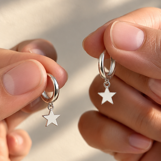 Vega Star Huggie Hoops