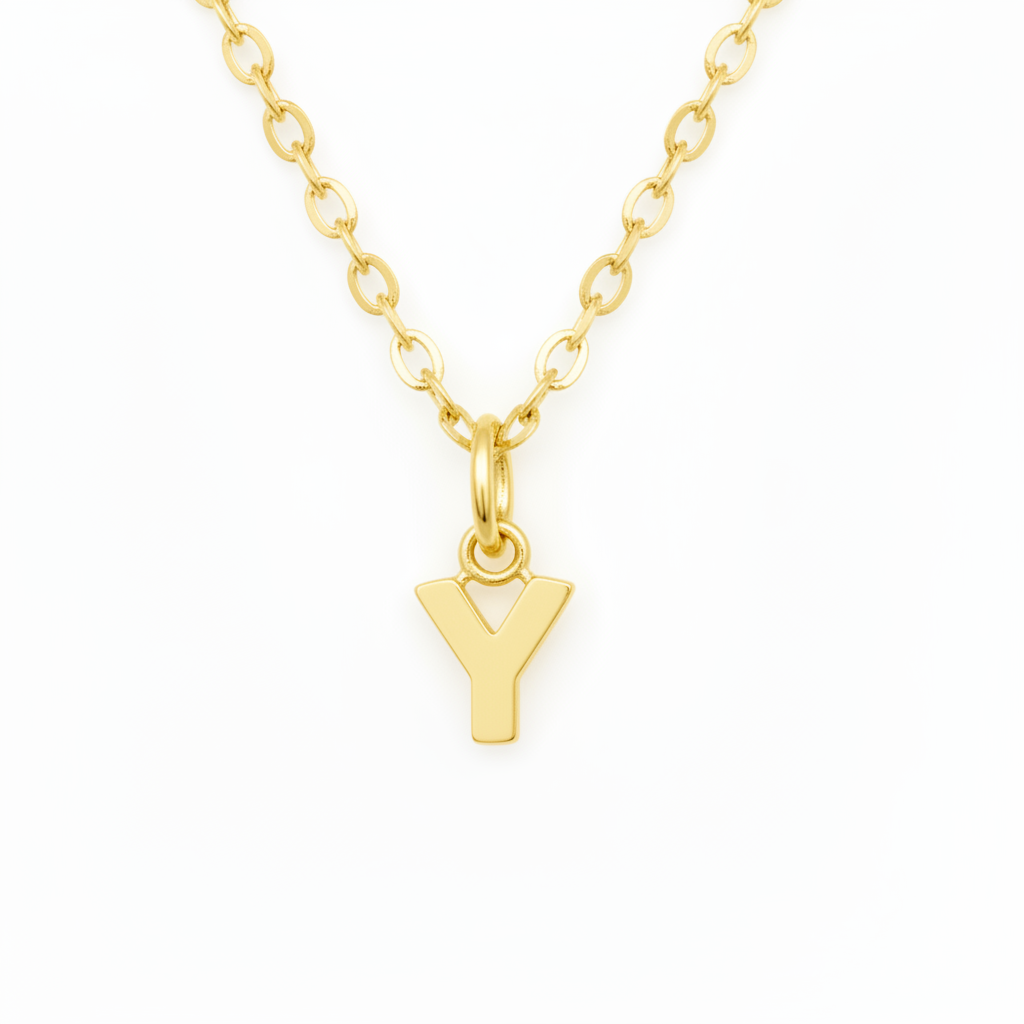 Birthstone Initial Necklace