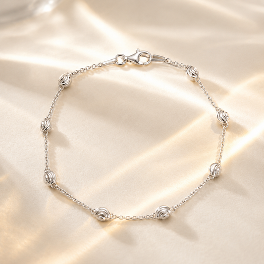 Diamond Cut Oval Bracelet