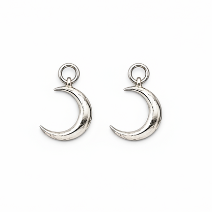 Teeny Moon Hoop Charms
