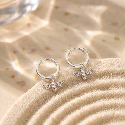 Bumble Bee Huggie Hoops