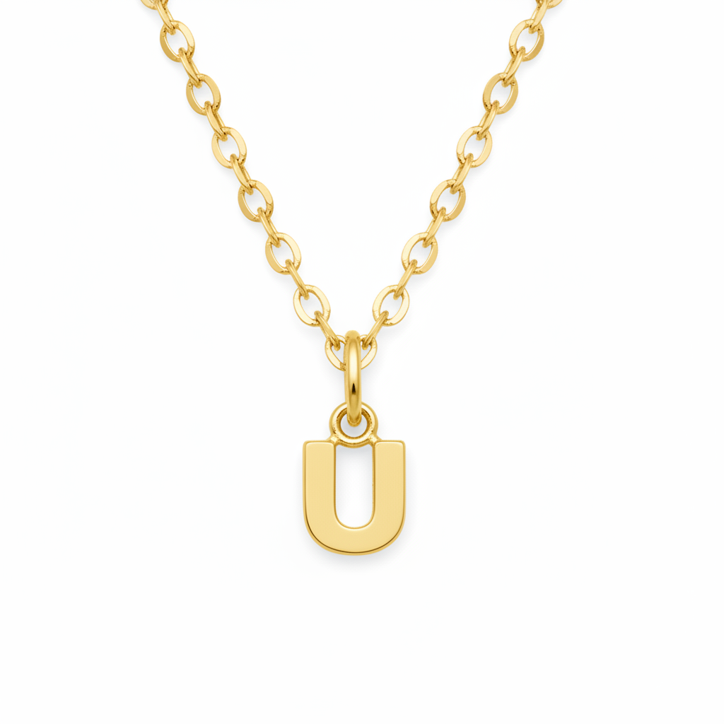 Birthstone Initial Necklace