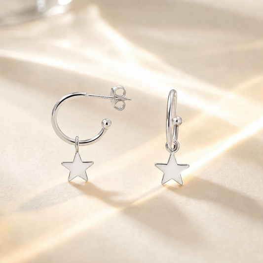 Star Half Hoops