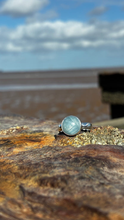Aquamarine Round Ring