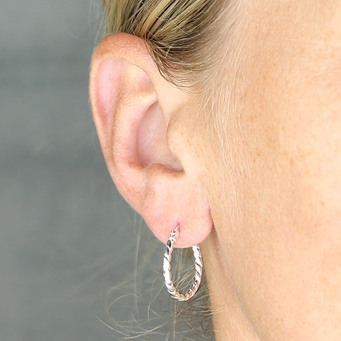 Soft Twist Hoops