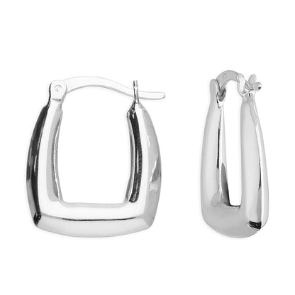 Sculpted Sqaure Hoops