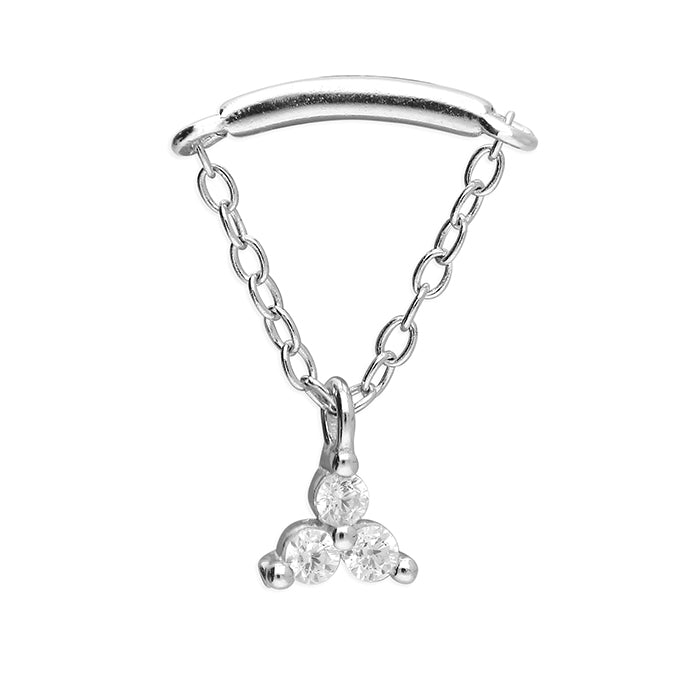 Chain Drop Flat Back Stud