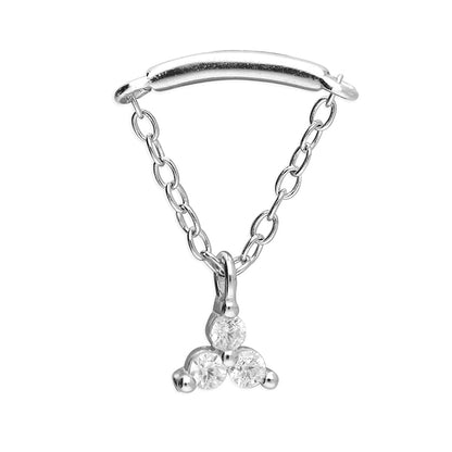 Chain Drop Flat Back Stud