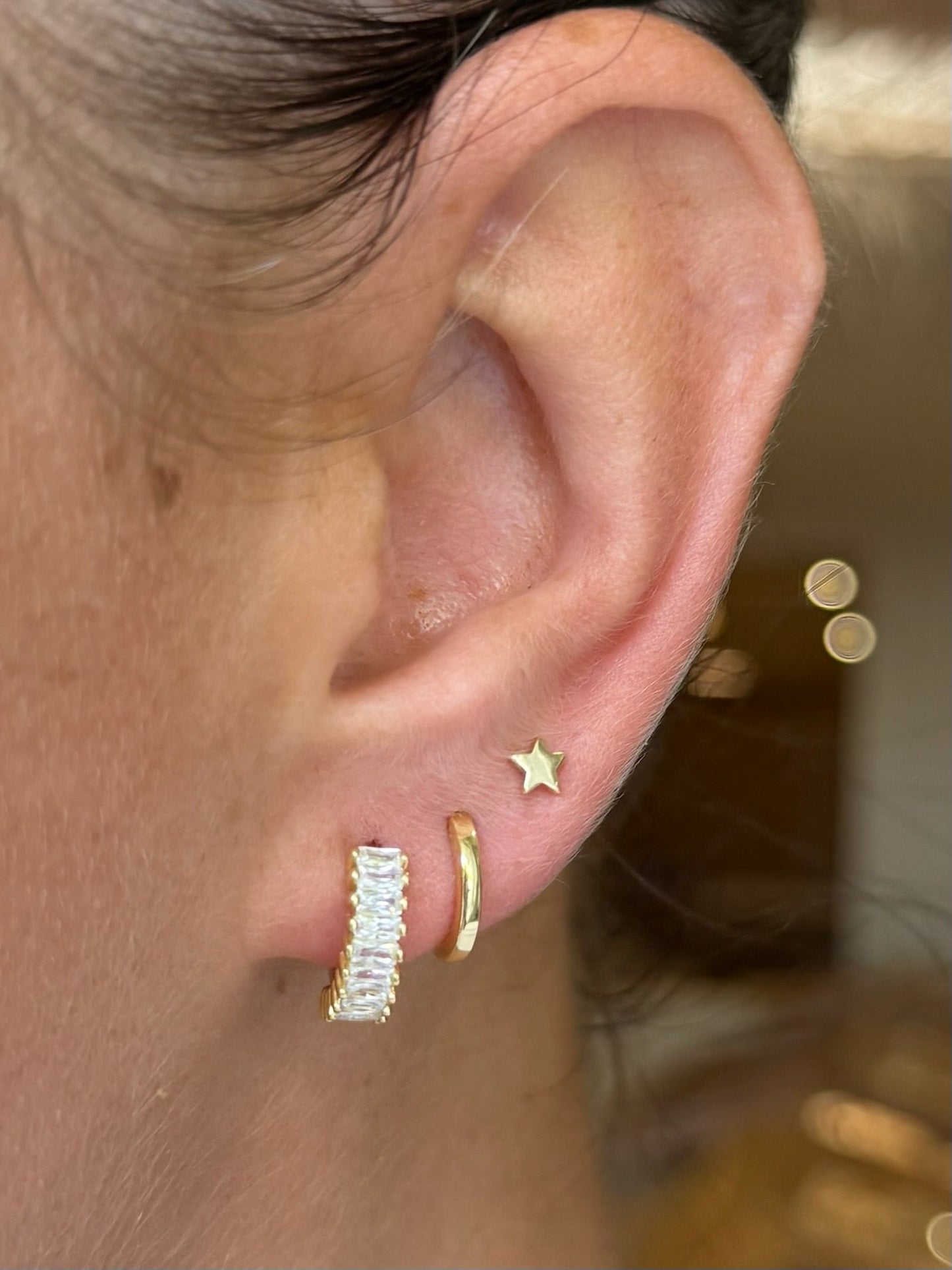 Baguette Huggie Hoops