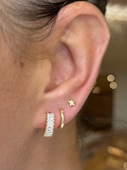 Baguette Huggie Hoops