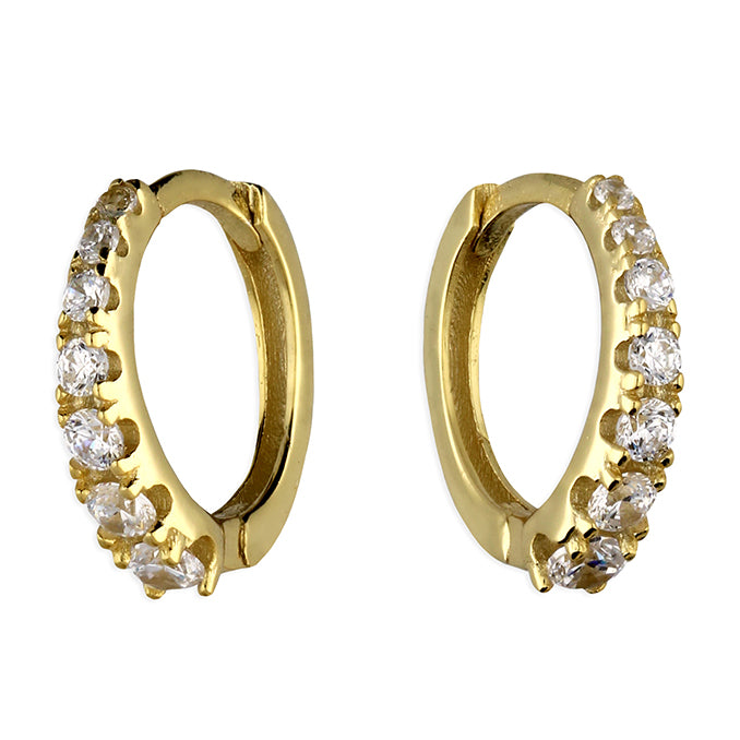 Cubic Zirconia Graduate Huggies Hoop