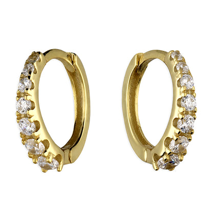 Cubic Zirconia Graduate Huggies Hoop