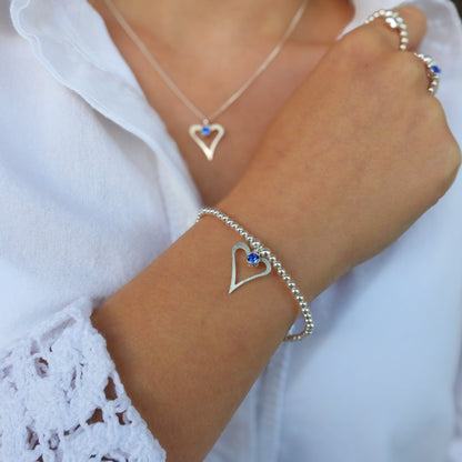 Birthstone Heart Bracelet