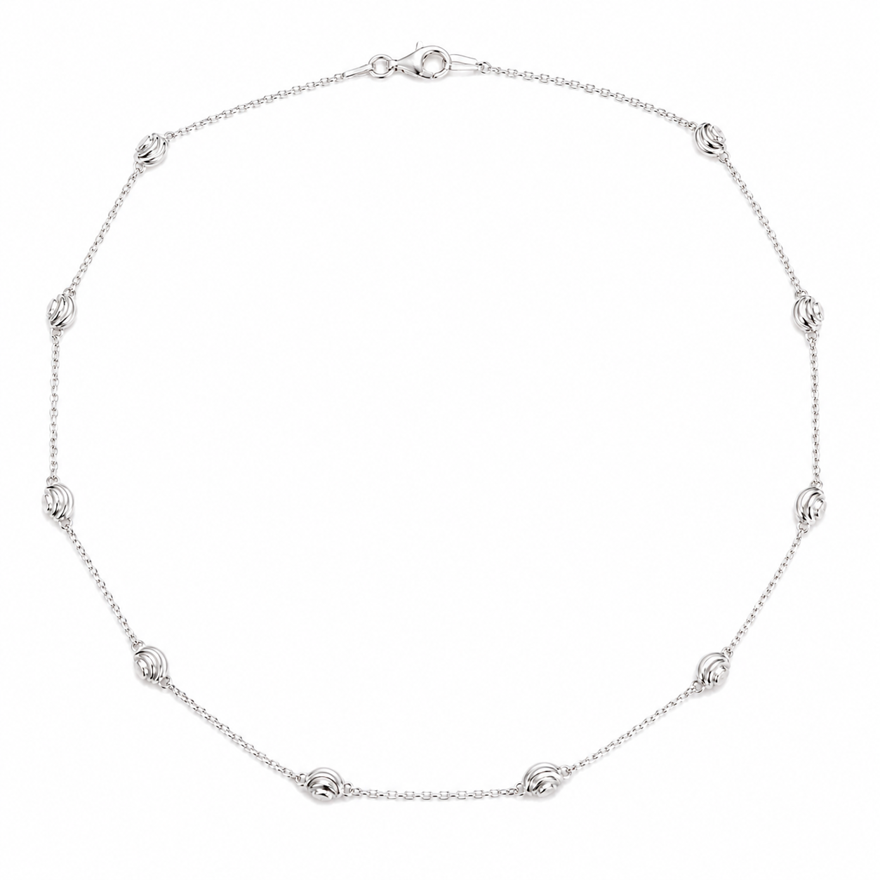Diamond Cut Oval Necklace