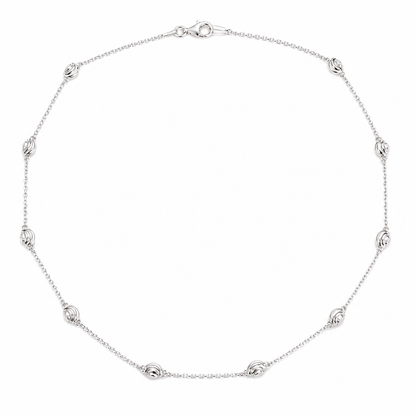 Diamond Cut Oval Necklace