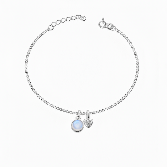 Birthstone Teeny Heart Bracelet