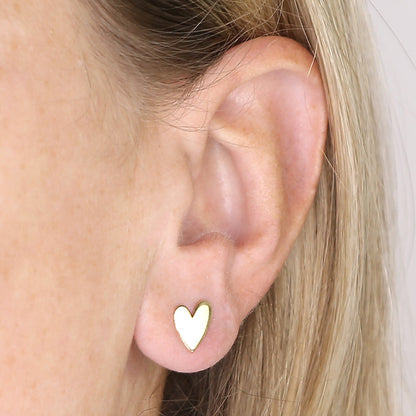 Asymmetrical Heart Studs