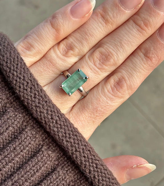 Sugar Pine Green Kyanite Treasure Sterling Silver Ring