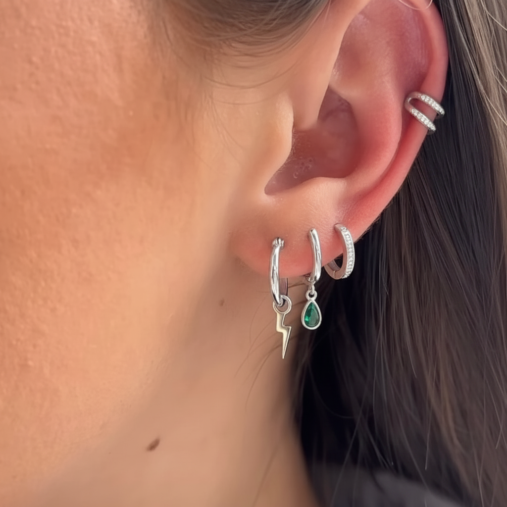 Lightning Bolt Hoops