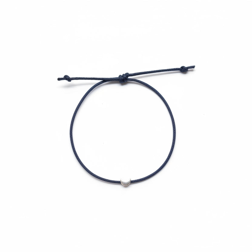 Navy Mini Charm Cord Bracelet