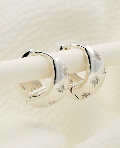Starry Night Huggie Hoops