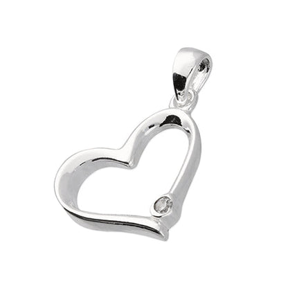 CZ Open Heart Necklace