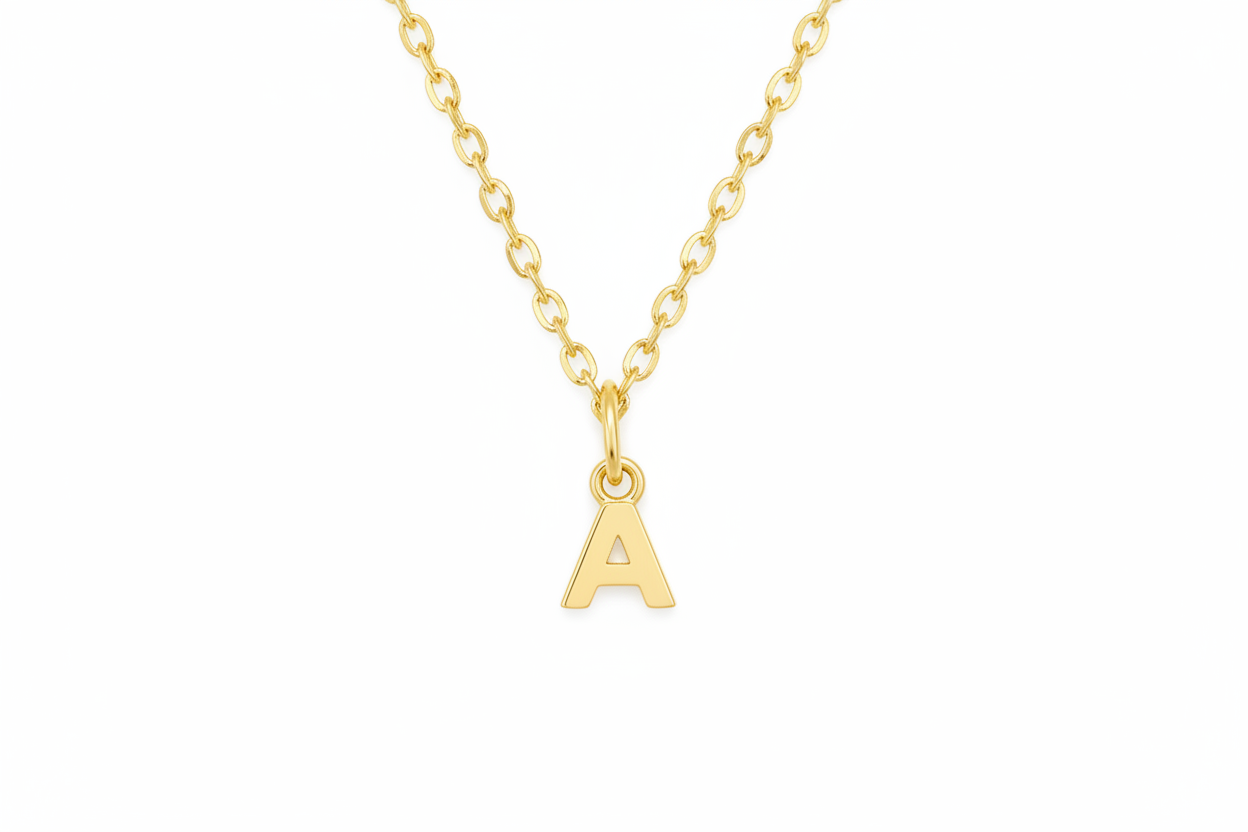 Birthstone Initial Necklace